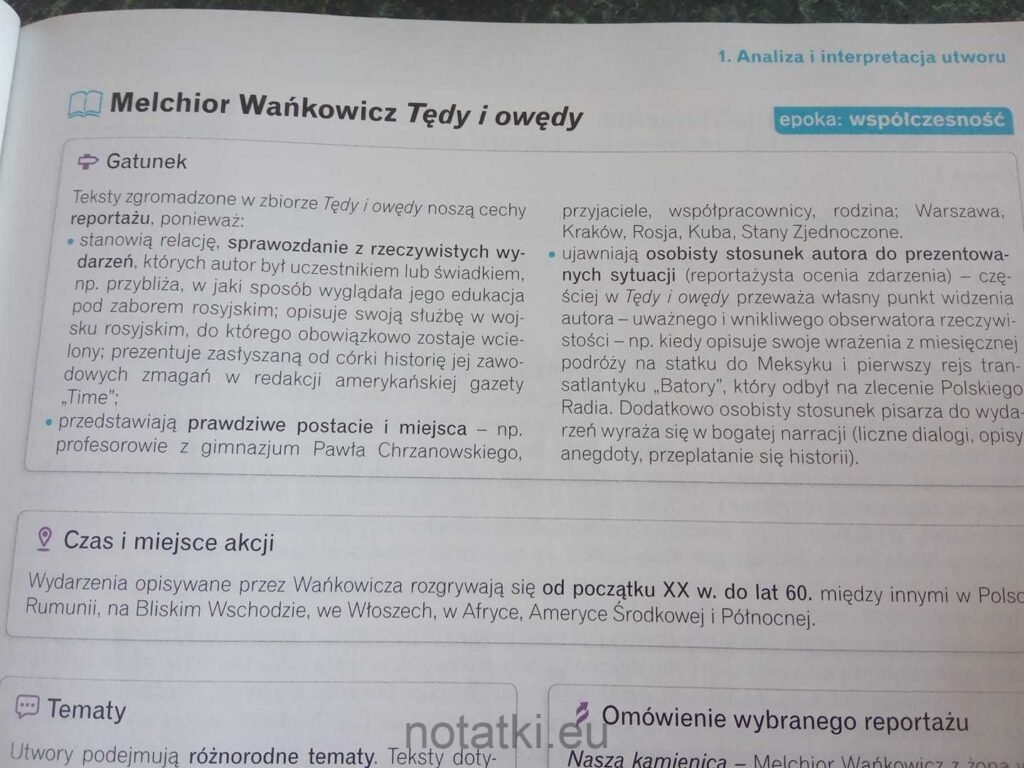 Notatki Z Lektur Klasa 7
