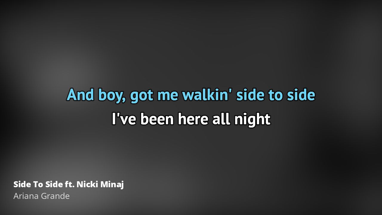 Ariana Grande – Side To Side ft. Nicki Minaj | Tekst piosenki Ariana Grande Side To Side Tekst