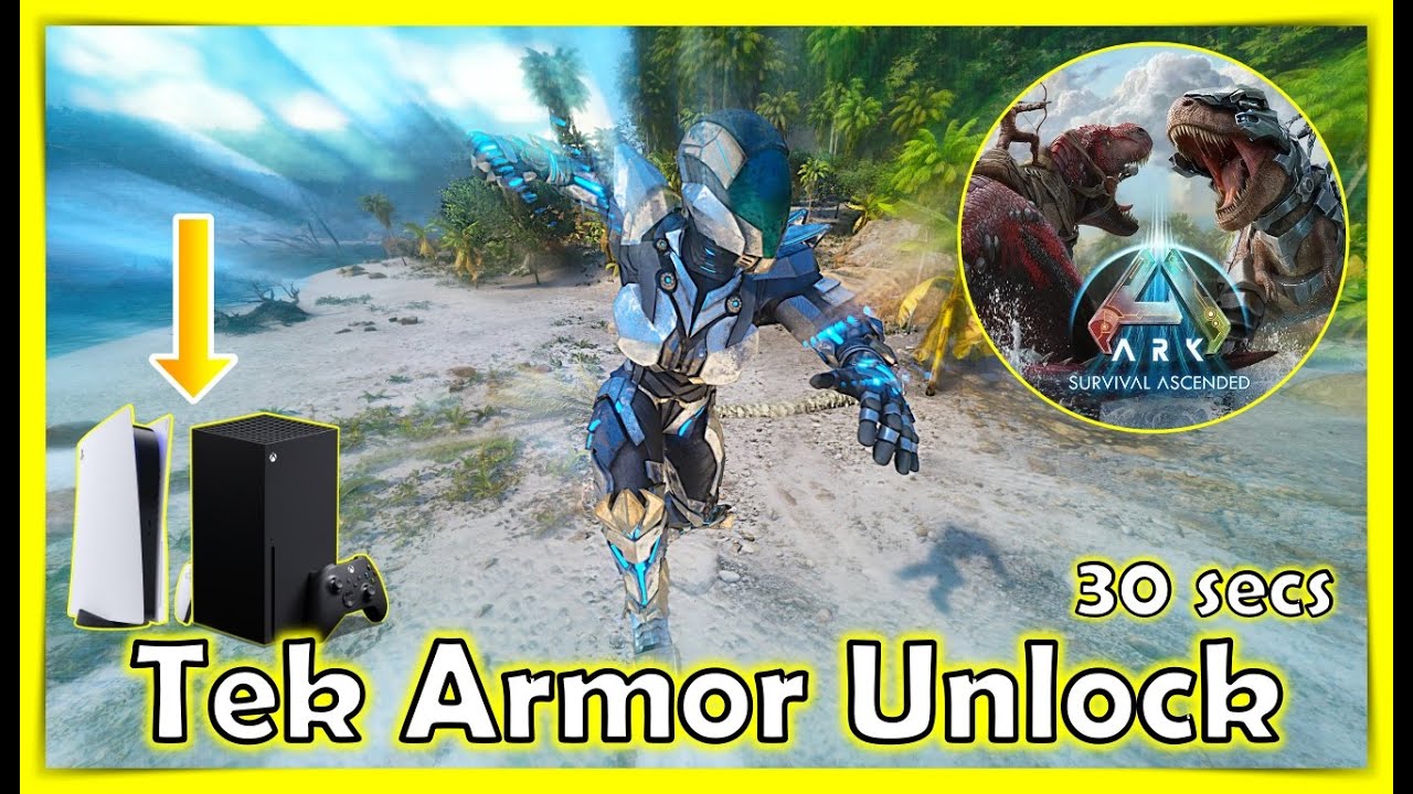 Ark Survival Ascended How to get All Tek Armor in 30 seconds, & how to How To Use Tek Armor