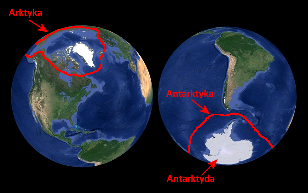 Arktyka, Antarktyda i Antarktyka. Czym się od siebie różnią Arktyka I Antarktyda Położenie