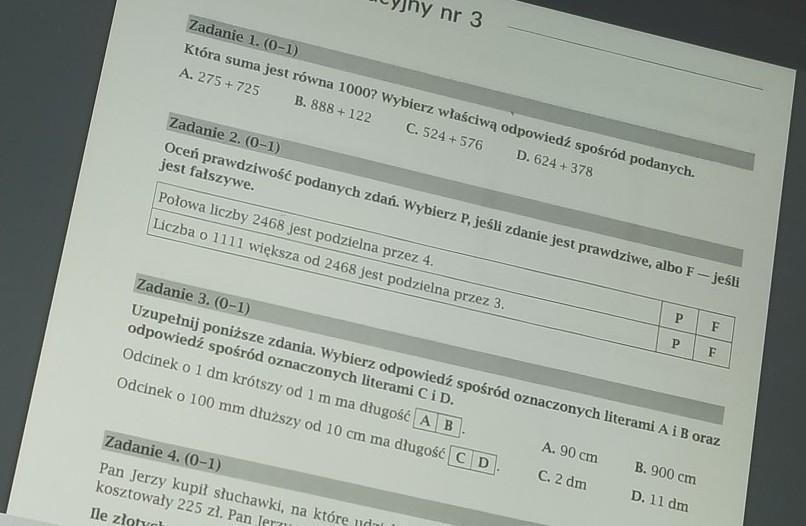 Arkusz egzaminacyjny nr 3 - Brainly.pl Arkusz Egzaminacyjny Nr 3 Matematyka Odpowiedzi
