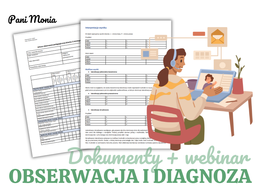 Arkusz obserwacji dziecka oraz diagnozy - Pani Monia Arkusz Diagnozy Gotowości Szkolnej Mac