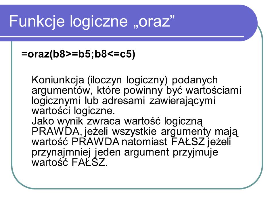 Arkusze kalkulacyjne Wybrane kategorie funkcji - ppt pobierz Zaznacz Wszystkie Funkcje Spośród Podanych Które Pełnią Błony Biologiczne