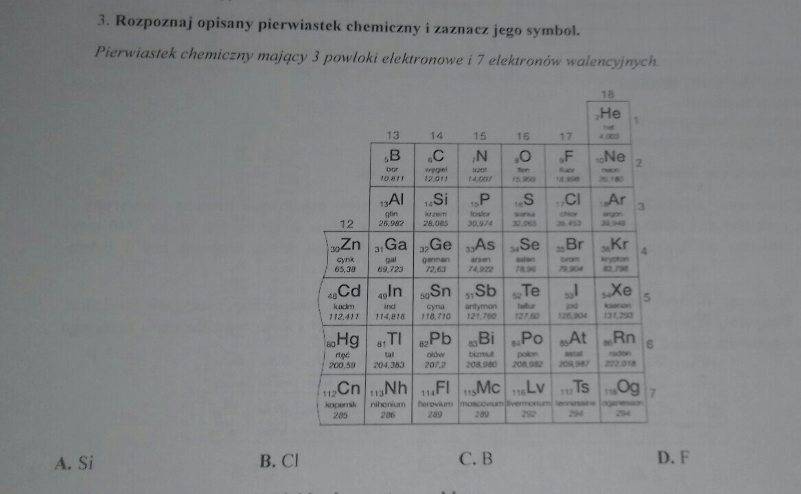 Atomy I Czsteczki Klasa 7 Sprawdzian - question Sprawdzian Chemia Kl 7