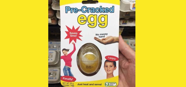 Aufgeschlagenes Ei in Plastikpackung geht viral – das steckt dahinter Pre Cracked Egg Obvious Plant