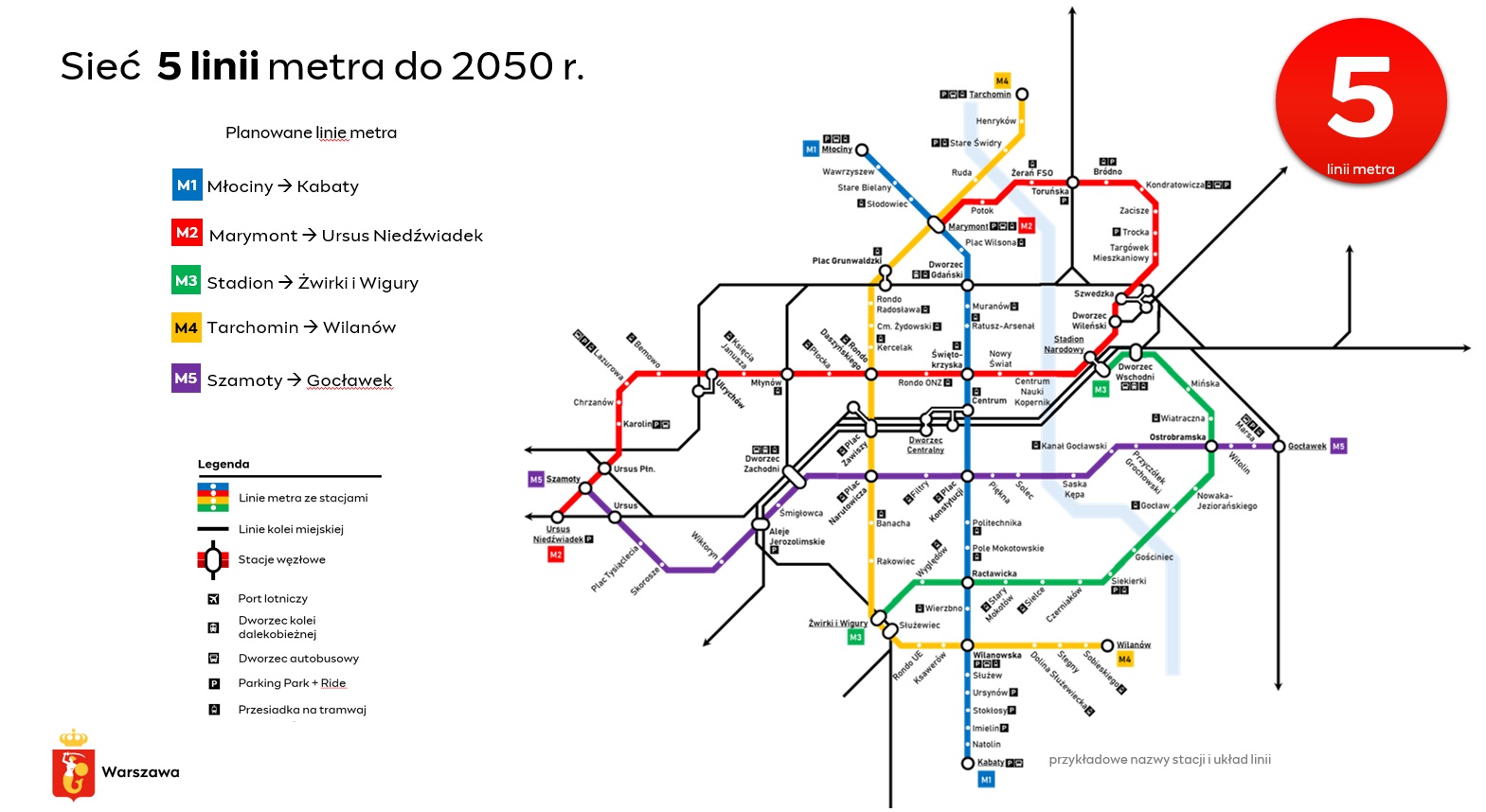 Autonomous metro in Warsaw and five lines by 2050. [MAP] Budowa I Linii Metra W Warszawie