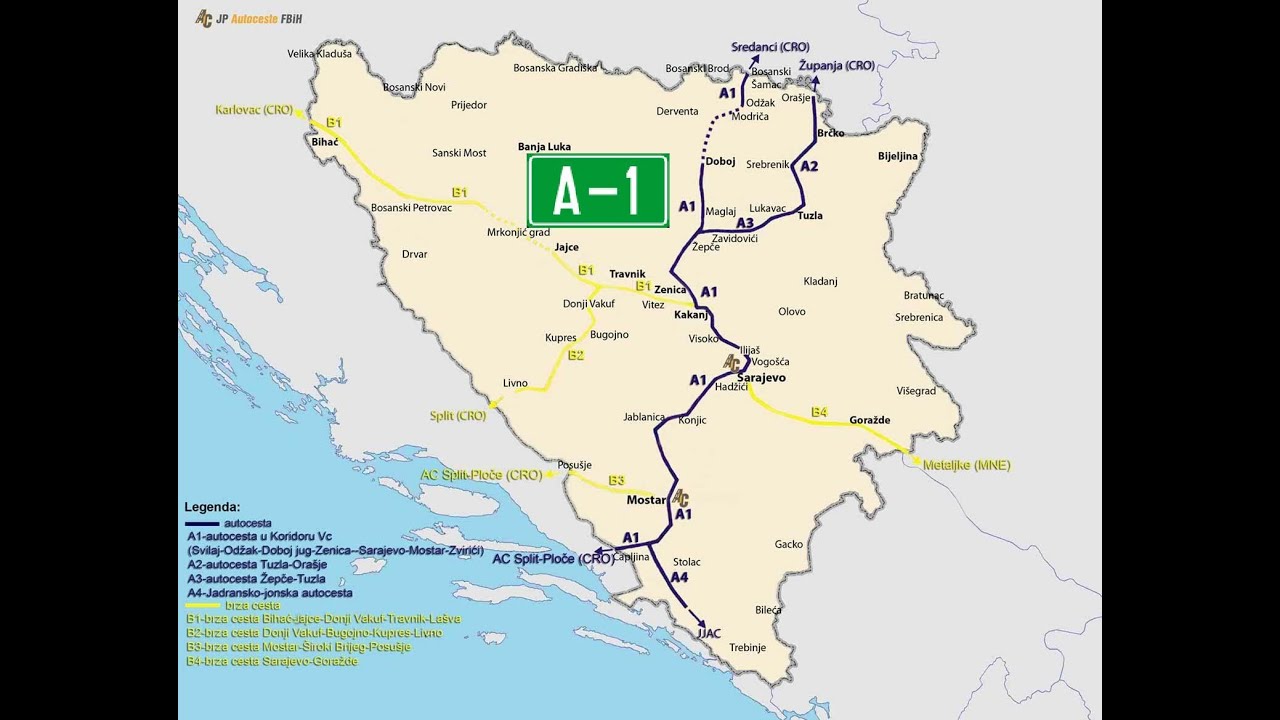 Autoput BiH | A1 - Koridor Vc (E 73) | Bosnian Highway | 3D ANIMACIJA Granica Morza Bałtyckiego I Północnego