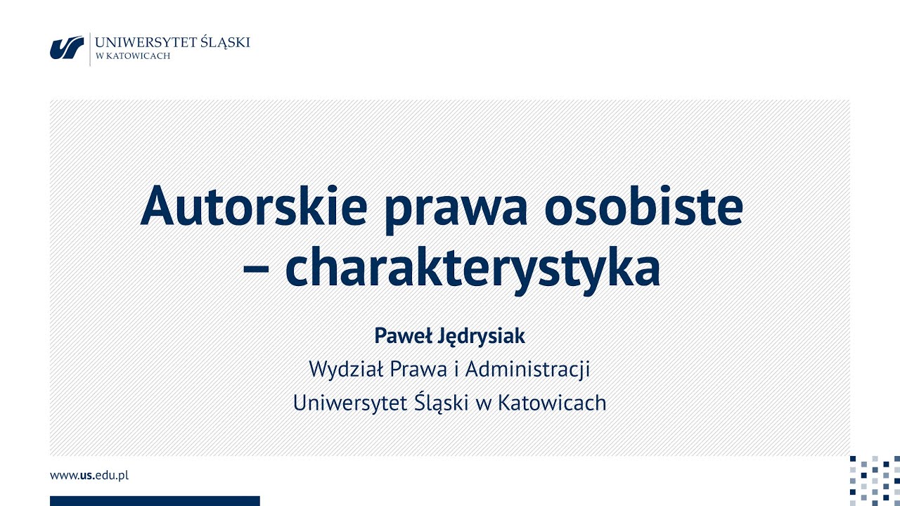 Autorskie prawa osobiste - YouTube Prawa I Wolności Osobiste Przykłady