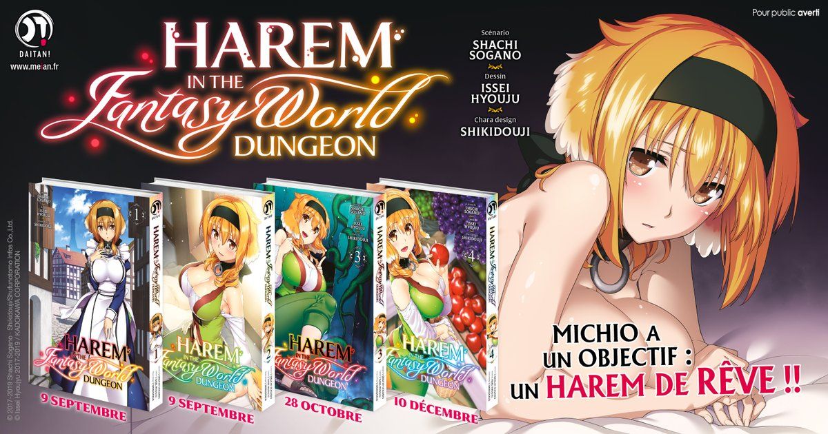 Avis manga - Harem in the Fantasy World Dungeon (tomes 1 à 4 A Harem In The Fantasy World Dungeon