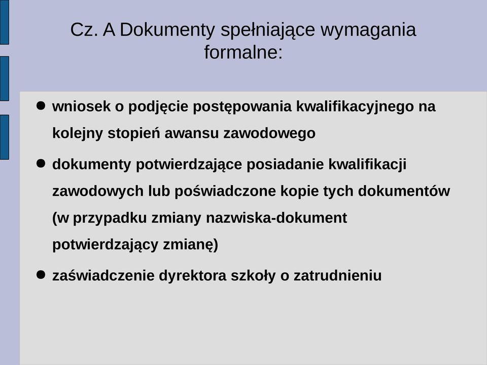 Dokumenty Nauczyciela Przyjmowanego Do Pracy