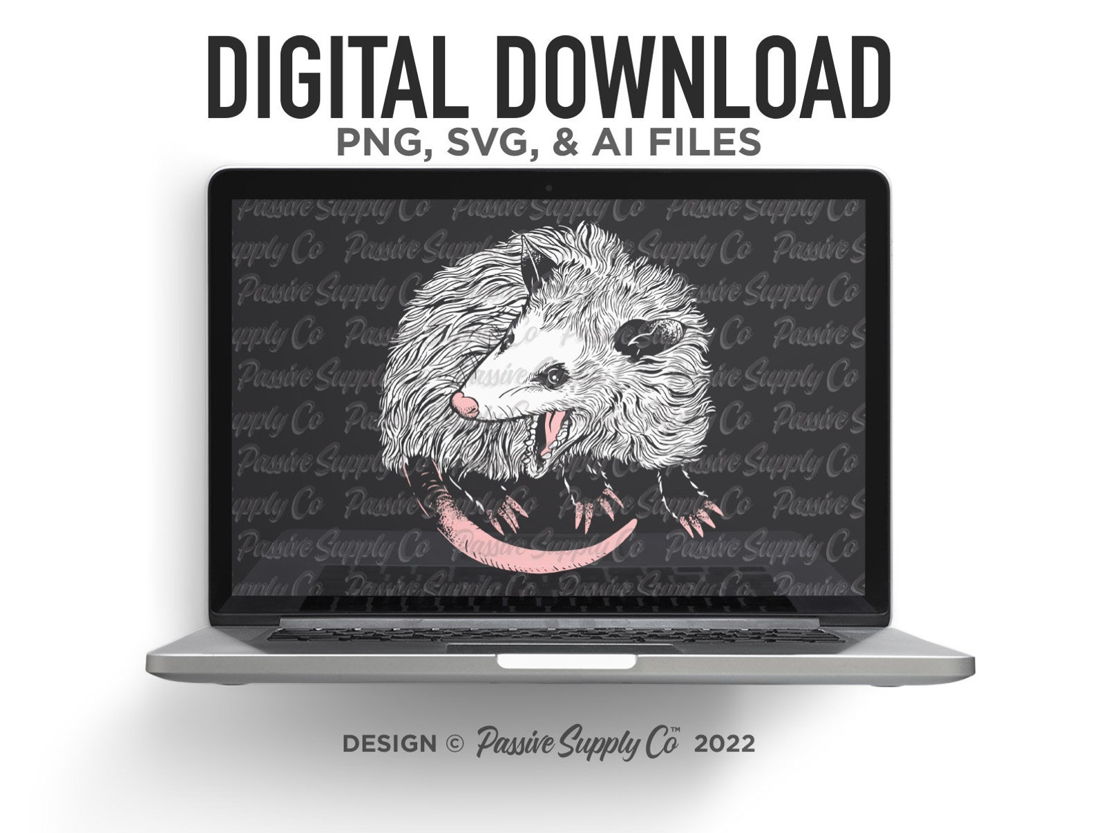 Awesome Possum Scream at Own Ass SVG Artwork PREMIUM Possum Png and Svg Opossum Scream At Own Ass