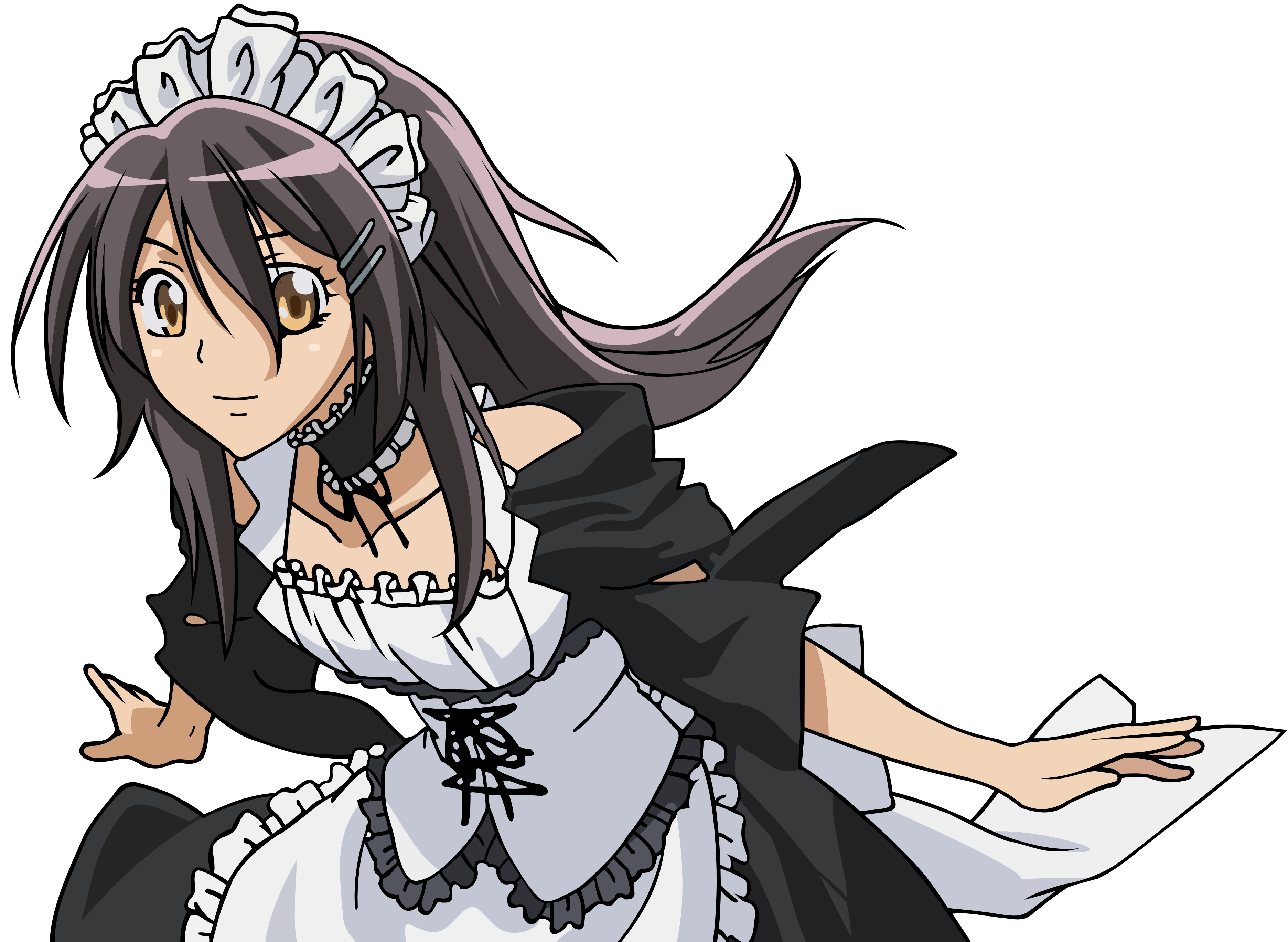 ayuzawa_misaki kaichou_wa_maid_sama long_hair maid transparent vector Kaichou Wa Maid Sama Ayuzawa Misaki
