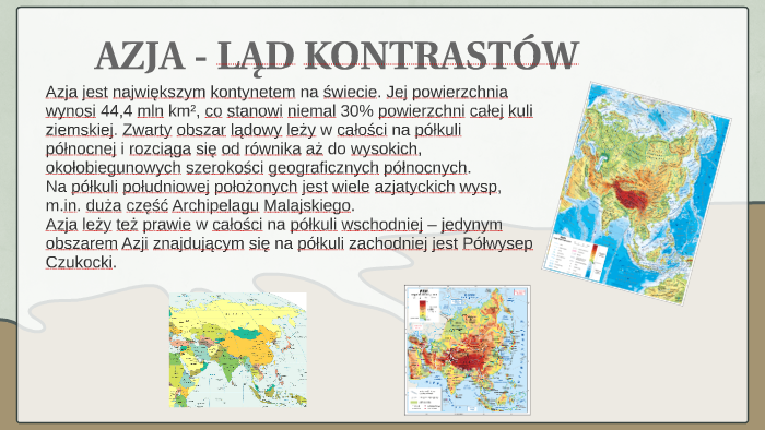 Azja Kontynent Wielkich Kontrastw Cwiczenia