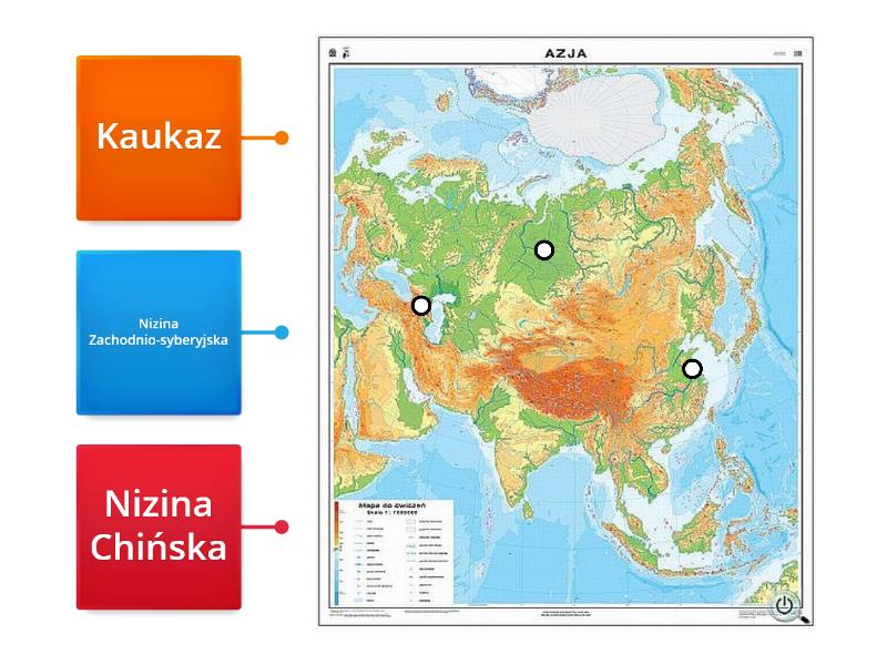 AZJA SPRAWDZIAN DO NAUCZENIA POG - Labelled diagram Azja Spradzian