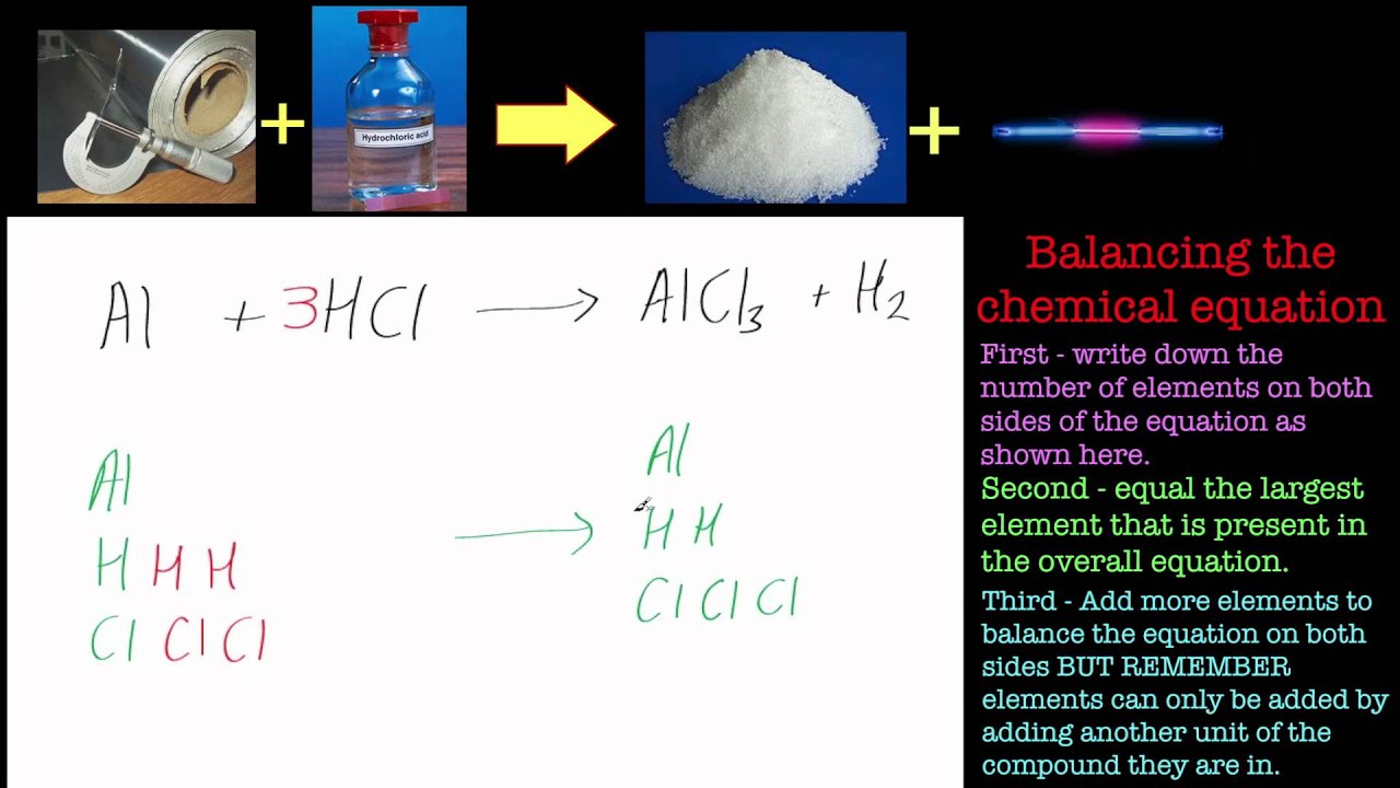 Balancing Chemical Equations. Part 1 - Aluminium and hydrochloric acid Na3 Al Oh 6 Hcl