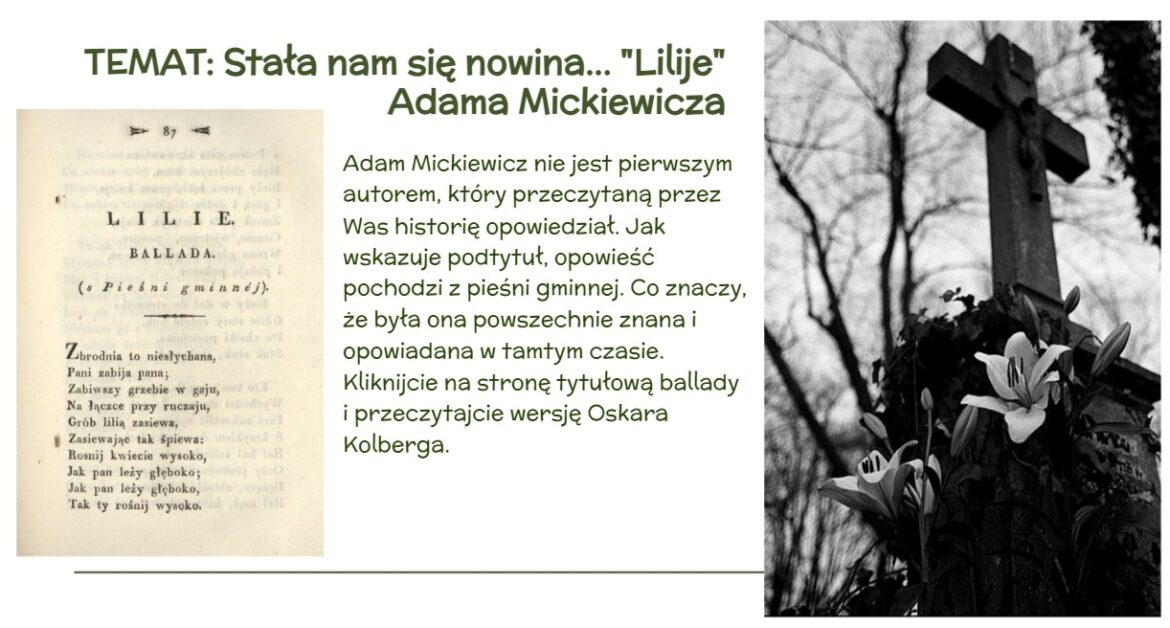 O Czym Opowiada Ballada Lilije