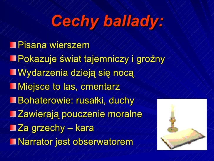 Cechy Ballady Jako Gatunku Literackiego