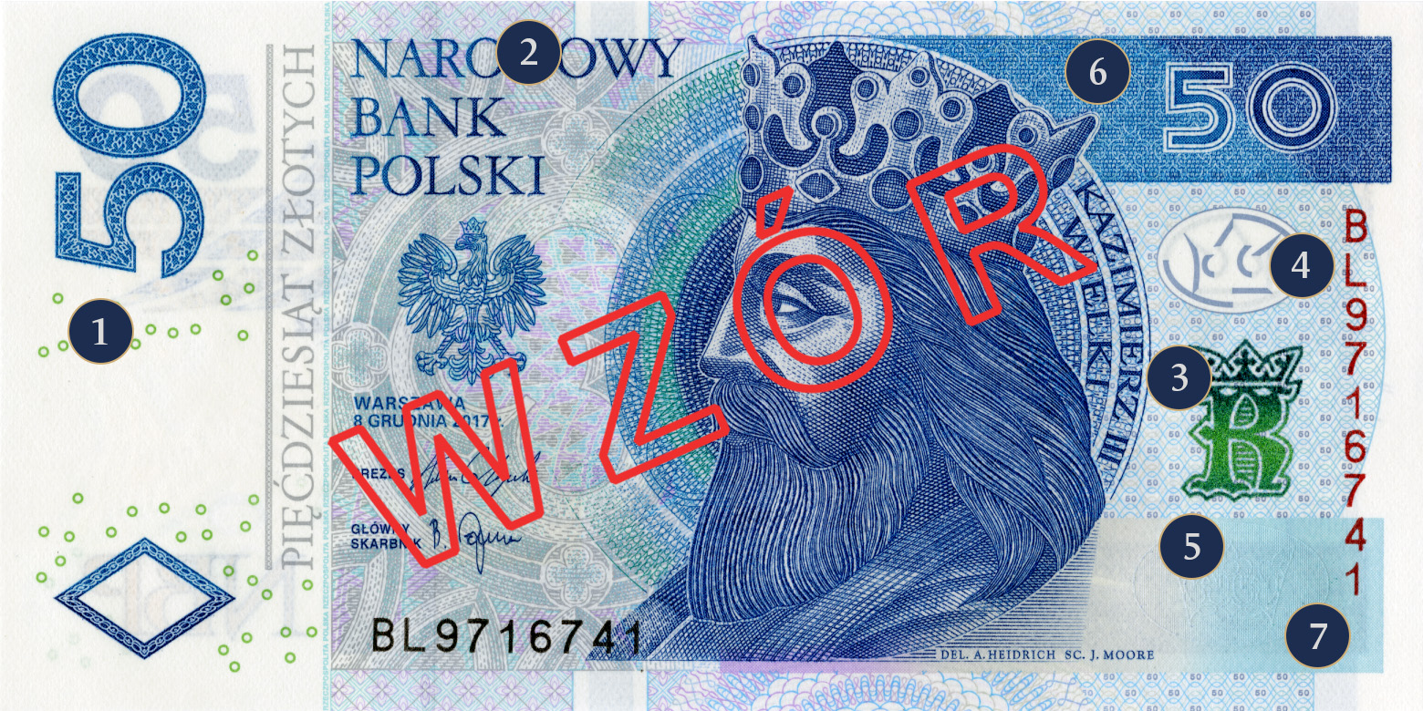 Banknot obiegowy zmodernizowany o nominale 50 zł | NBP Jak Bym Miala 30 Zl