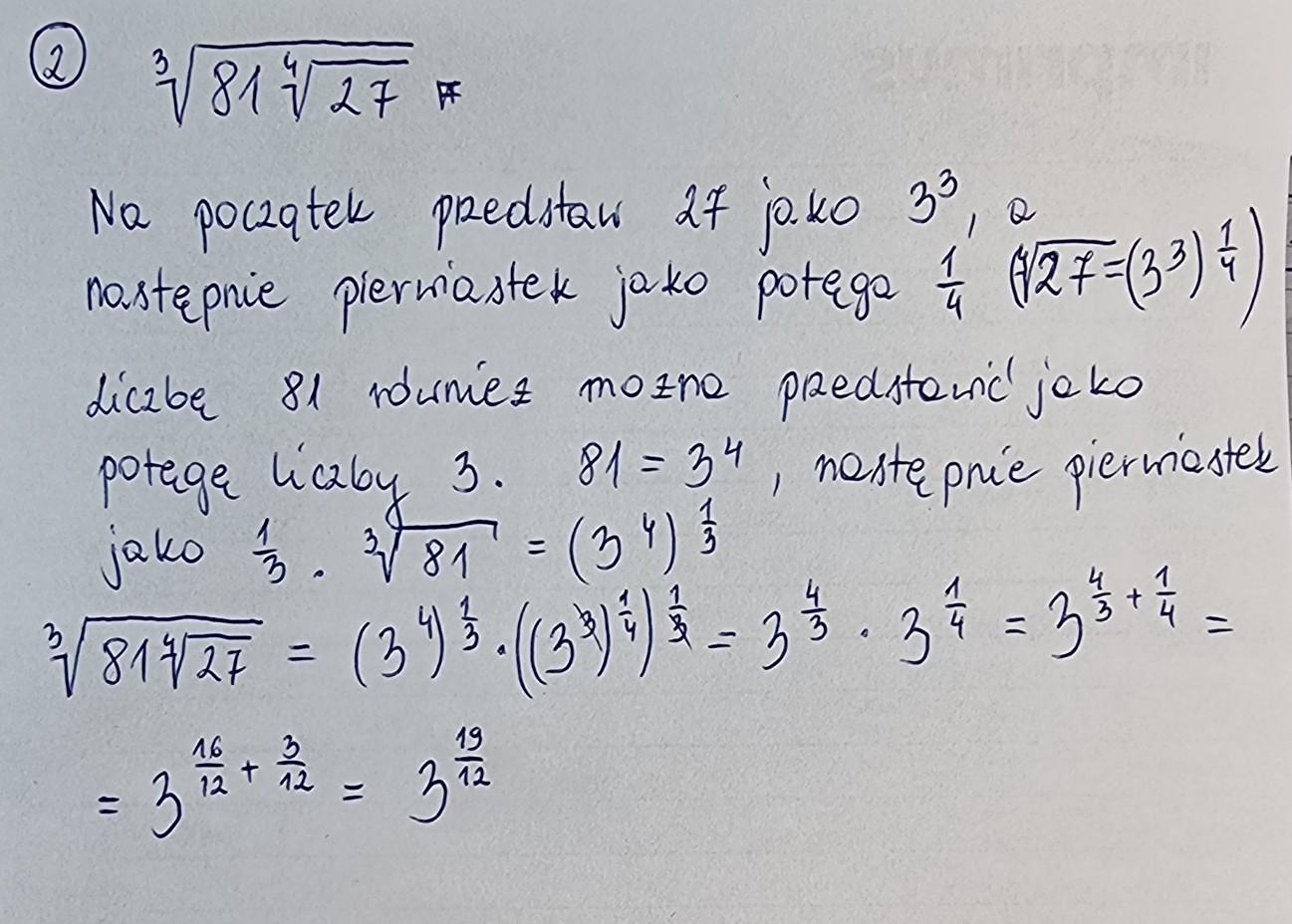 Bardzo proszę o pomoc! Chodzi o zapisanie tej liczby w postaci potęgi o Zapisz Podane Liczby W Postaci Poteg O Tej Samej Podstawie