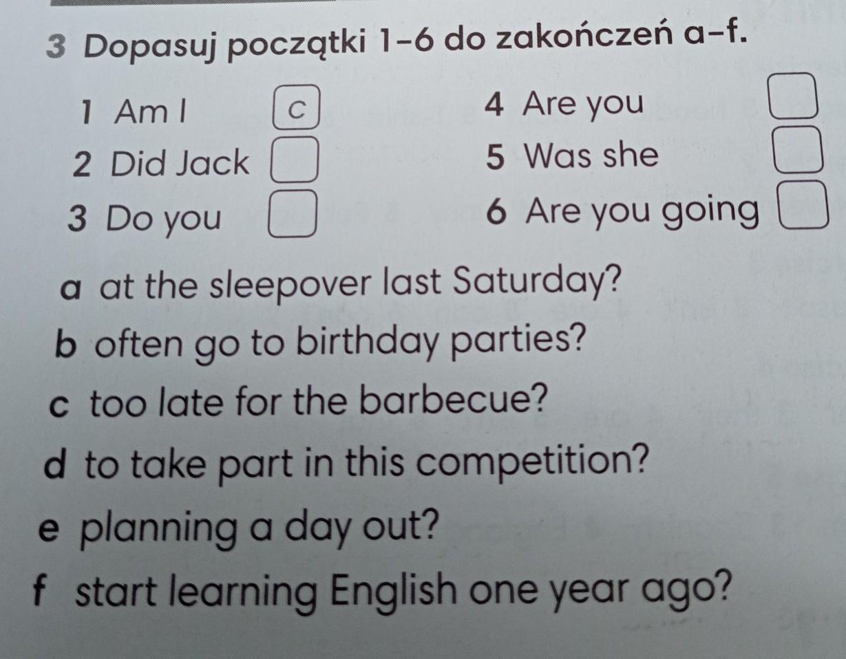 Bardzo proszę o pomoc. J. angielski, klasa 5. - Brainly.pl Angielski Klasa 5 Unit 4