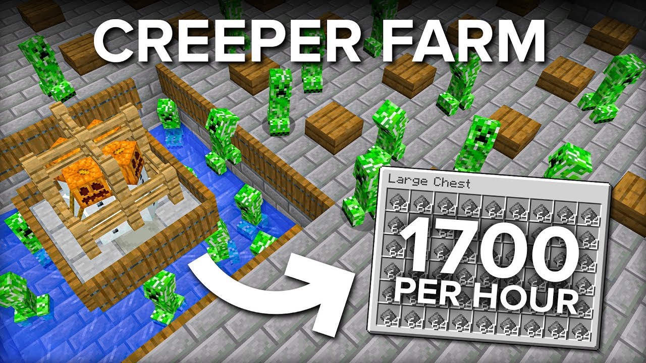 Best Creeper Farm With Snow Golems - Without Cats & Redstone Minecraft 1 12 2 Creeper Farm