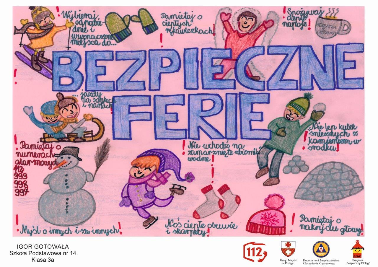 Pomysl Na Plakat Bezpieczne Ferie