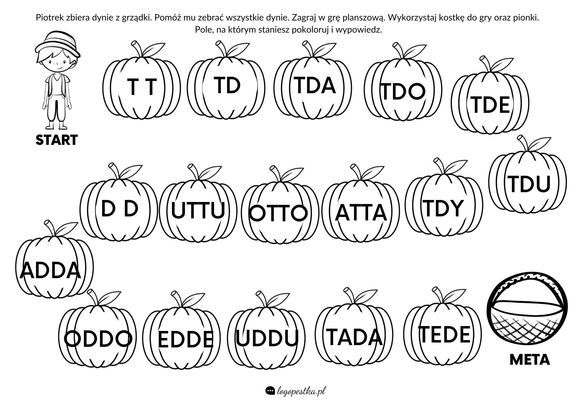 BEZPŁATNA DYNIOWA GRA LOGOPEDYCZNA z głoską R oraz przygotowanie do Cwiczenia Logopedyczne R Do Druku