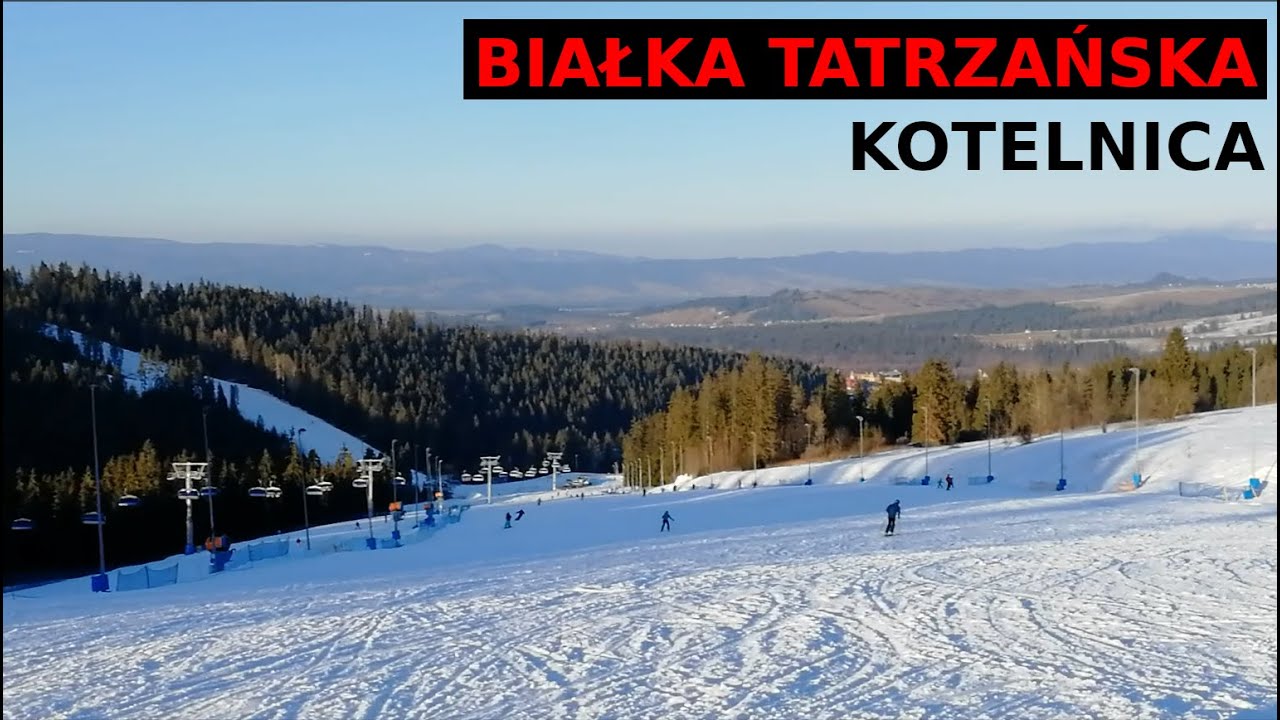 Białka Tatrzańska (Kotelnica) - zjazd ze stoku - trasa niebieska Stoki Narciarskie W Białce Tatrzańskiej