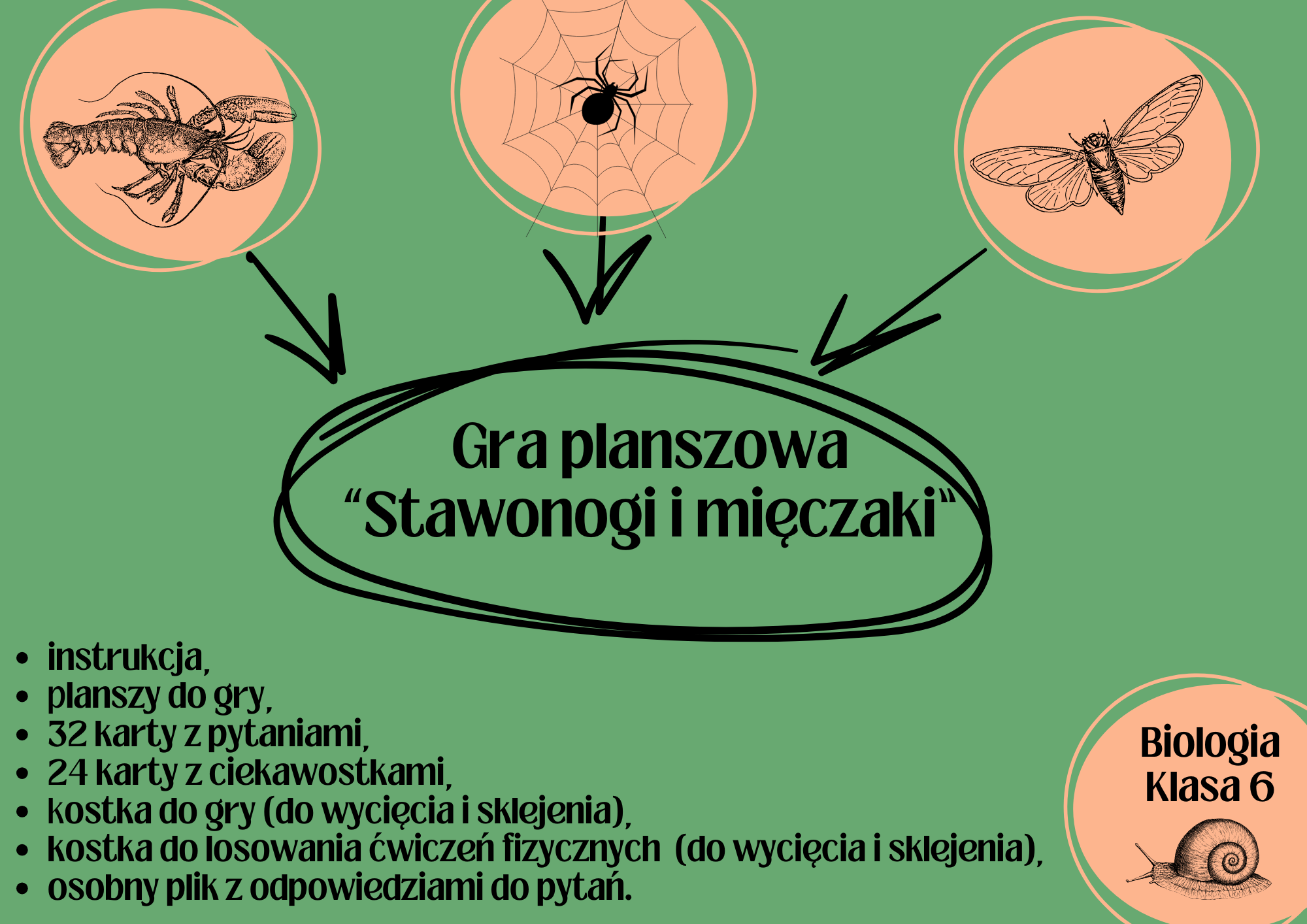 Biologia. Klasa 6. Stawonogi i mięczaki. Gra edukacyjna. Powtórzenie Sprawdzian Biologia Stawonogi I Mieczaki Klasa 6 Pdf