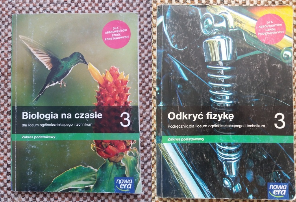 Biologia na czasie 3 + Odkryć fizykę 3 - Nowa Era (zakres podstawowy Biologia Na Czasie 3 Nowa Era