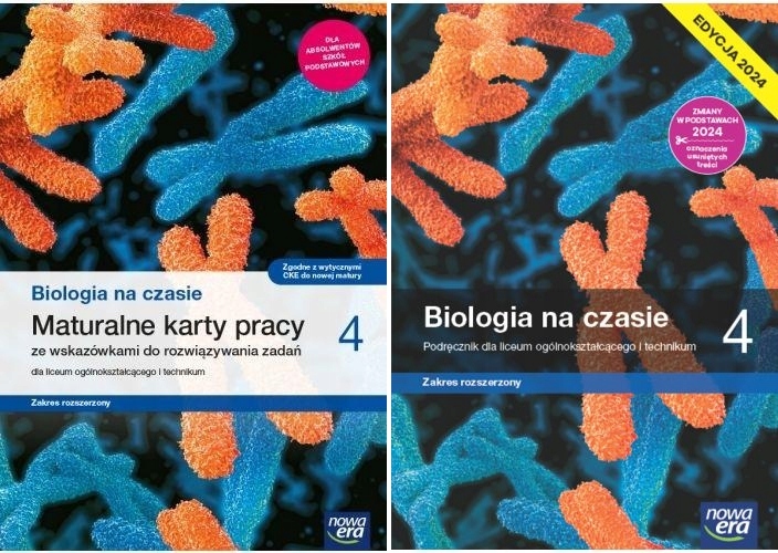 BIOLOGIA NA CZASIE 4 PODRĘCZNIK + KARTY PRACY ZAKRES ROZSZERZONY 2024 Biologia Na Czasie Książka Nauczyciela