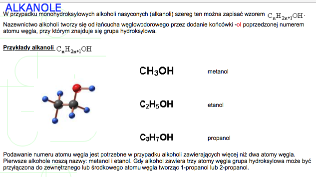 Biologia - nauka o życiu: Alkohole. Alkohole monohydroksylowe. Jak Odróżnić Alkohole Monohydroksylowe Od Polihydroksylowych