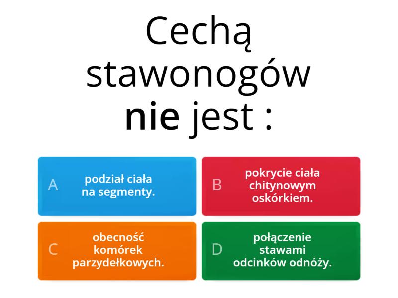 Biologia stawonogi i mięczaki klasa 6 - Test Test Biologia Klasa 6 Dzial 3 Stawonogi I Mieczaki
