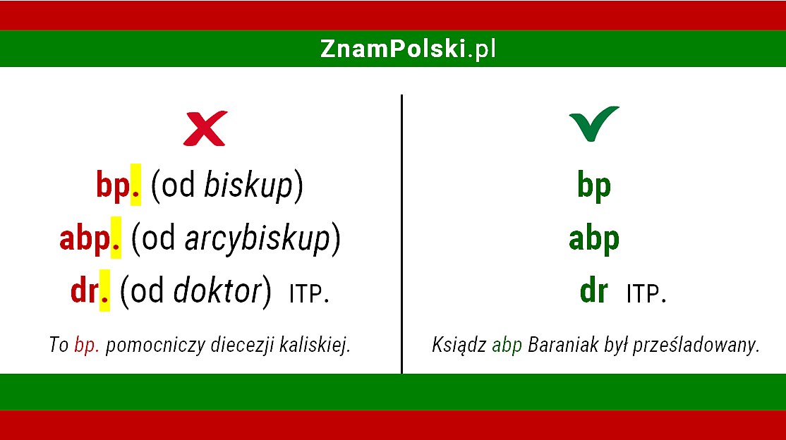 Biskup bez kropki czy z kropką? Język polski "po bożemu" - cz. 6 Ok Z Kropka Czy Bez