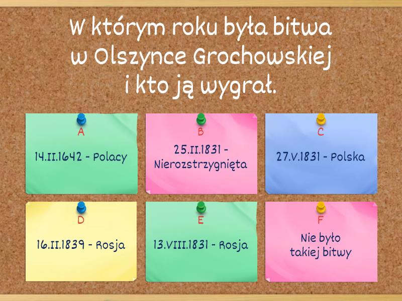 Test Z Powstania Listopadowego Klasa 7