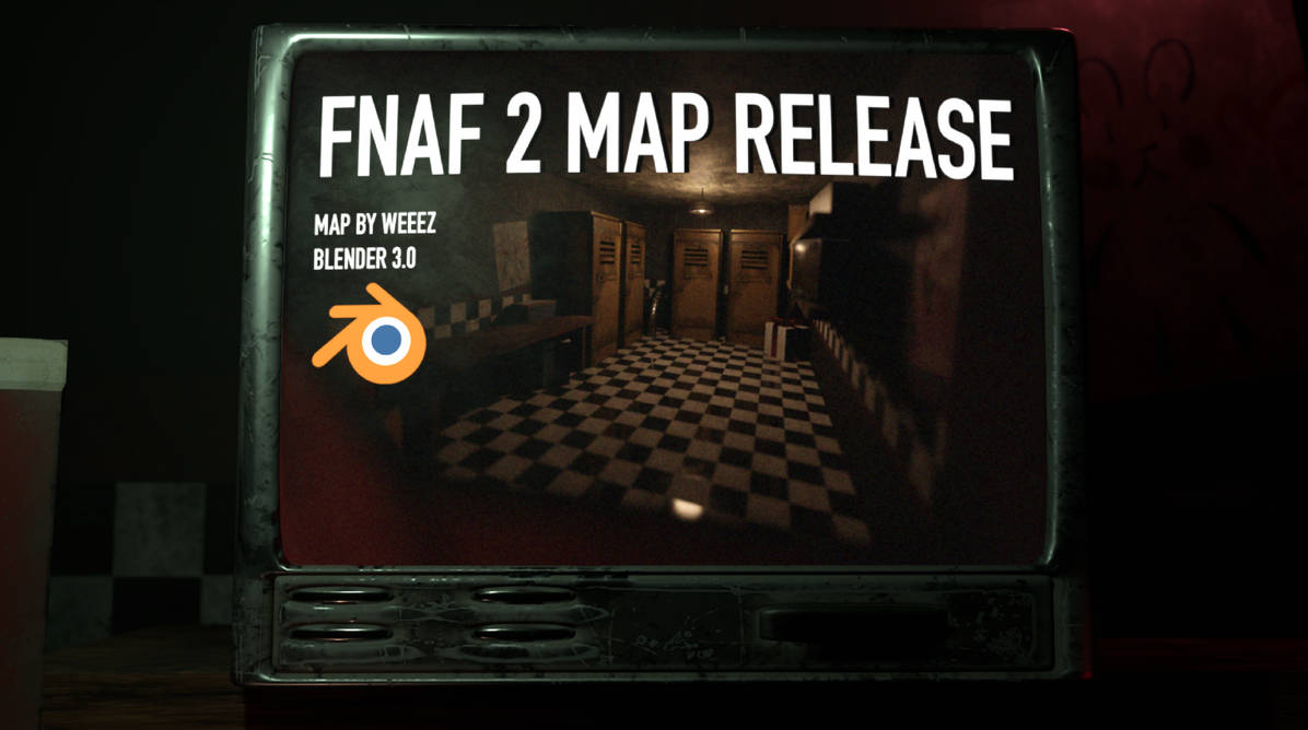 Blender FNAF 2 Stylised Map Release by WeeezStudios on DeviantArt Map Fnaf Blender