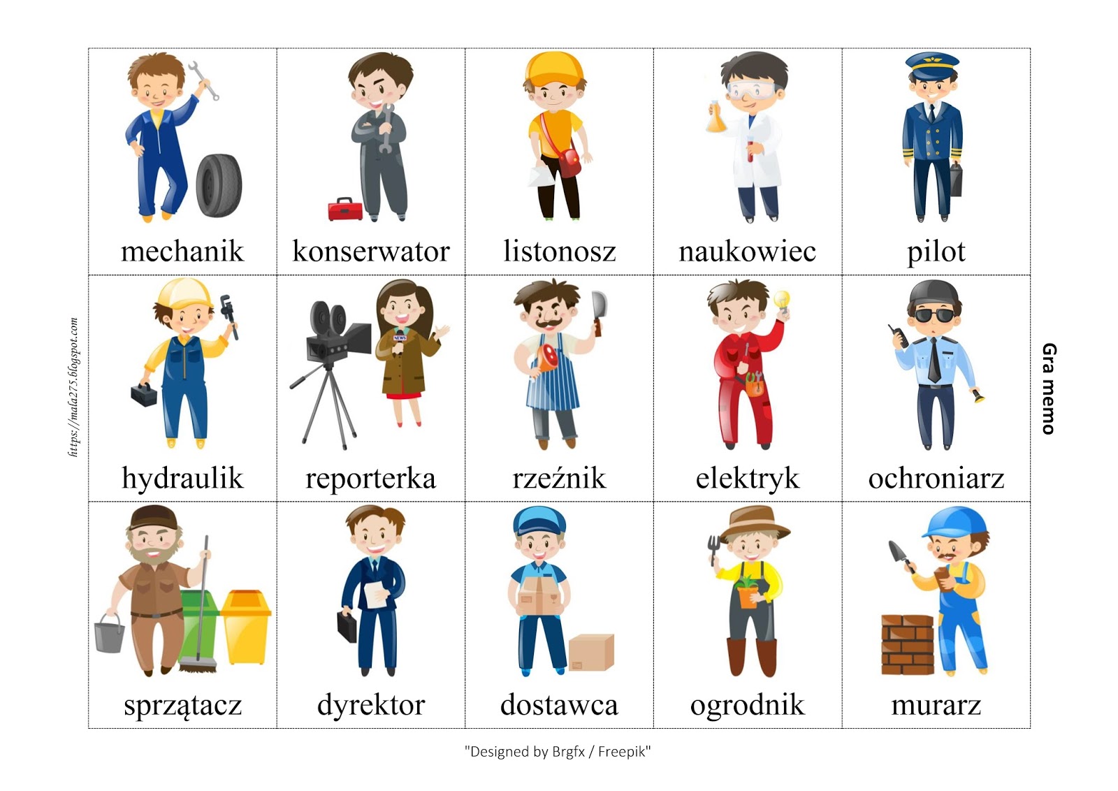 BLOG EDUKACYJNY DLA DZIECI: Zawody Krzyżówki Dla Dzieci O Zawodach