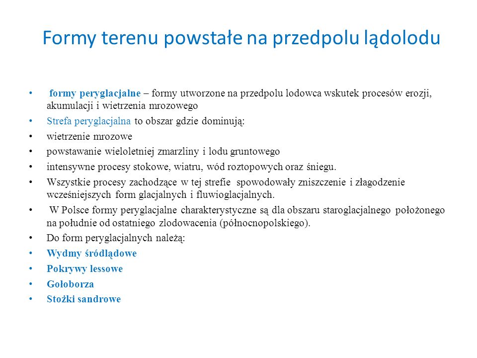 BLOG - GEOGRAFIA W SZKOLE: Materiały do lekcji " Zlodowacenia w Polsce Sprawdzian Polacy W Okresie Powstań Narodowych