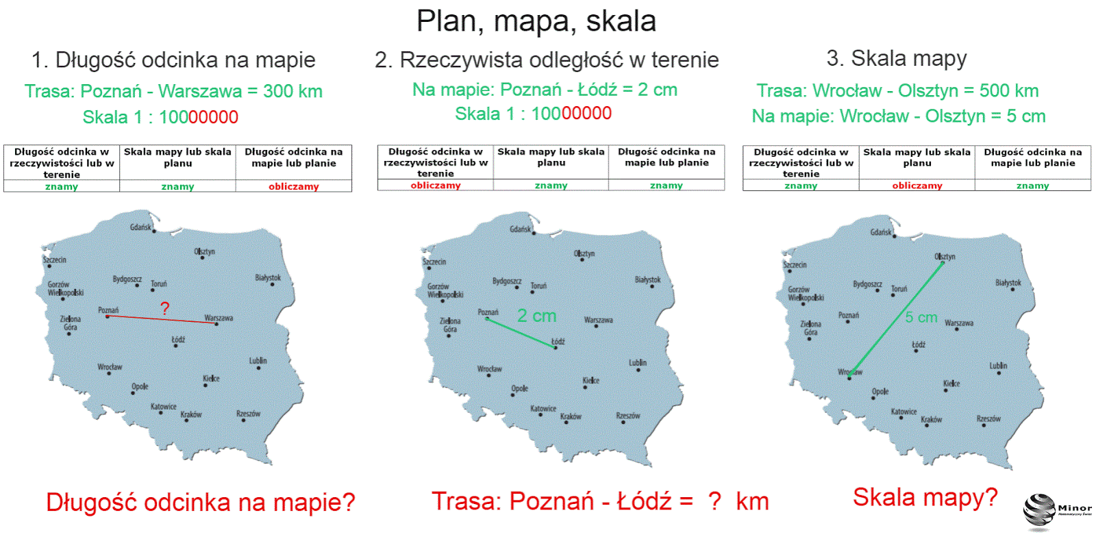 Plan Mapa I Skala Matematyka Klasa 6
