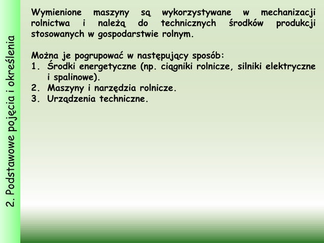 Blok I Lekcja 1 Istota mechanizacji rolnictwa | PPT Podaj 2 Pozytywne Skutki Mechanizacji Rolnictwa