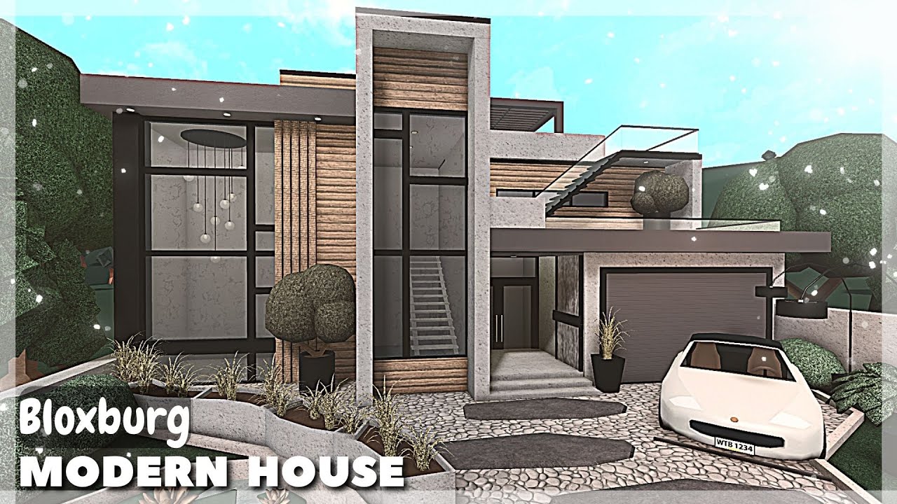 BLOXBURG: Modern House Speedbuild | Roblox House Build - YouTube How To Build Modern House In Bloxburg