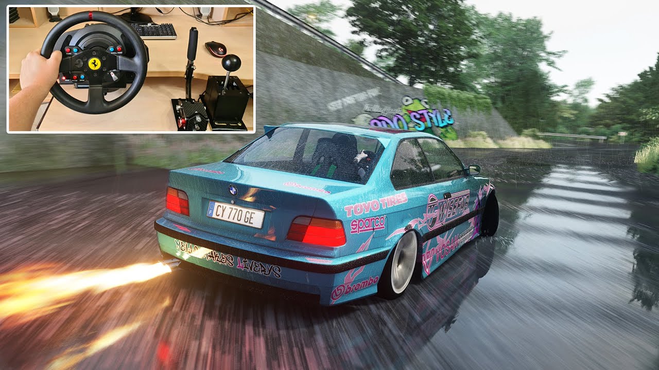 BMW E36 M3 Street Spec - Rainy Forest Drift Playground | Assetto Corsa Bmw E36 Drift Assetto Corsa