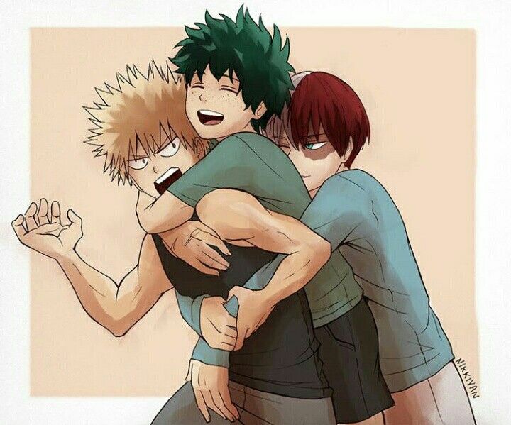 Bnha - Bakugou Katsuki x Midoriya Izuku x Todoroki Shouto | Sevimli Bakugou Katsuki X Midoriya Izuku X Todoroki Shouto
