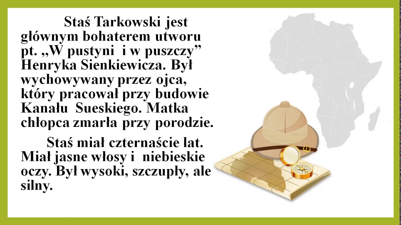 W Pustyni Iw Puszczy Bohaterowie