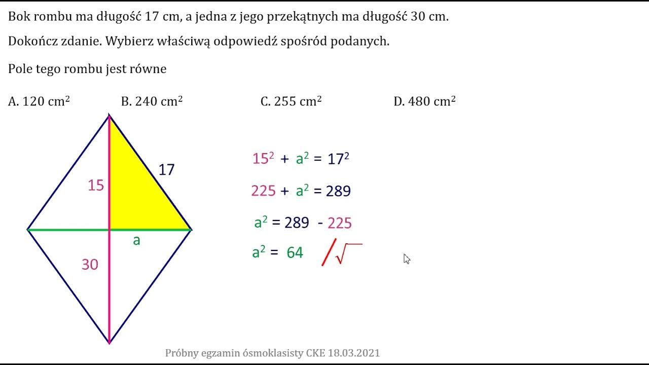 Bok Rombu Ma Dlugosc 4 Cm A Suma
