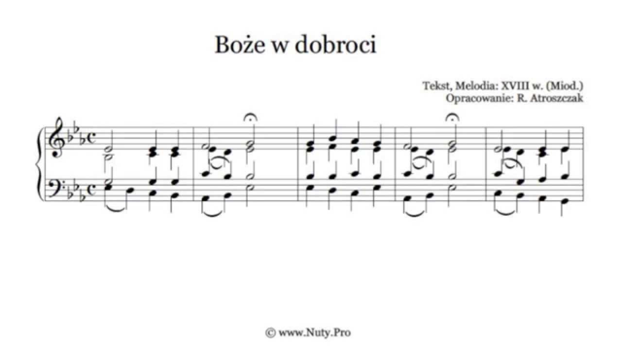 Boże W Dobroci Nuty Pdf