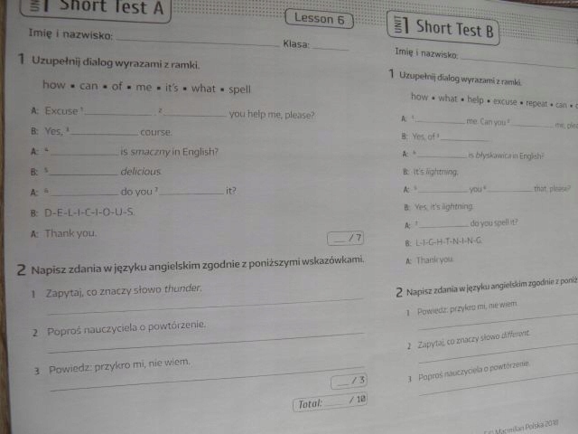 Sprawdzian Z Angielskiego Klasa 5 Rozdzial 2