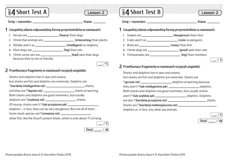 Brainy Klasa 6 Unit 4 A