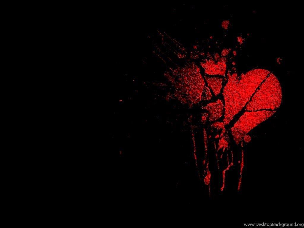 Broken Heart Trippy Dark Aesthetic Wallpaper