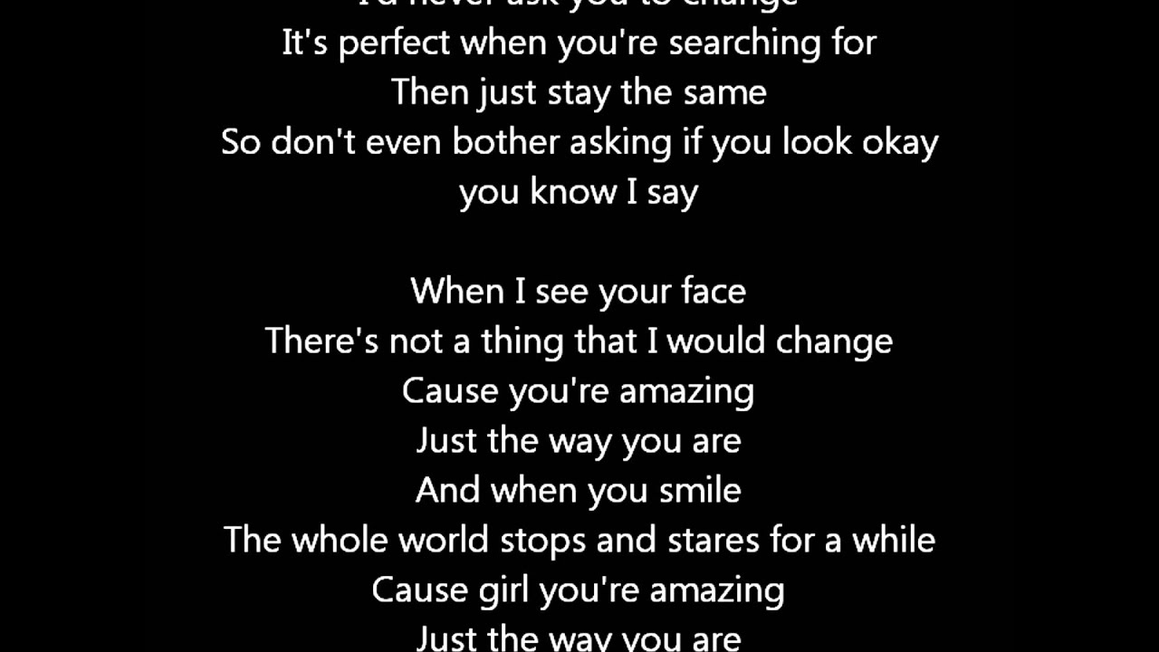 Bruno Mars Just The Way You Are Tekst
